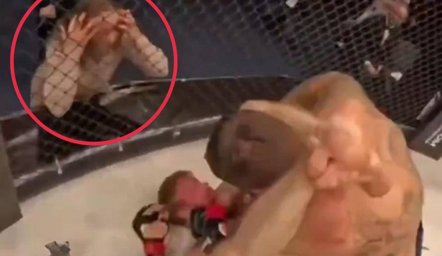 Nevjerojatan video: MMA borac primao batine u kavezu, a onda je dotrčala njegova supruga...