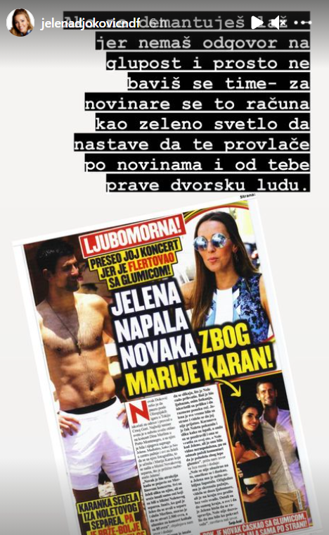 Jelena Đoković:  'O Novakovim aferama pišete godinama, od mene pravite dvorsku ludu...'