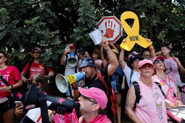 Protest at the Hostages Square in Tel Aviv