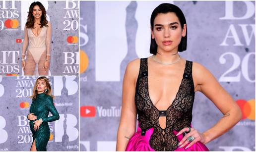 Parada kiča: Dua Lipa u čipki, pokazala je dekolte do pupka