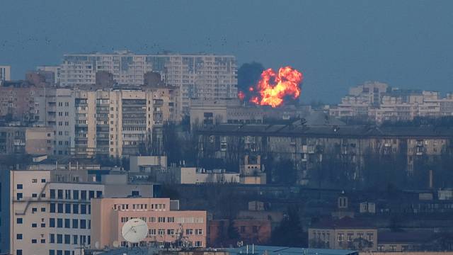 Russian missile and drone strike in Kyiv