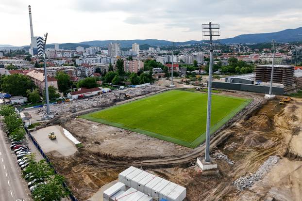 Zagreb: Fotografije iz zraka rušenja stadiona u Kranjčevićevoj ulici