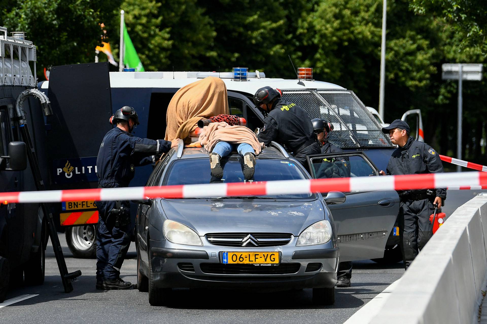 Extinction Rebellion protest near The Hague