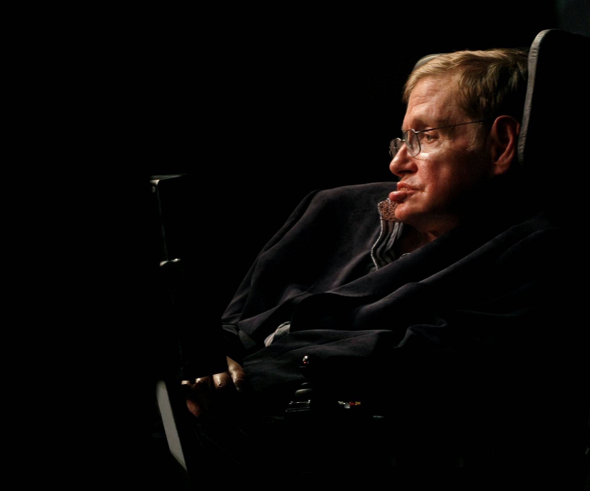 FILE PHOTO: Theoretical physicist Stephen Hawking addresses a public meeting in Cape Town