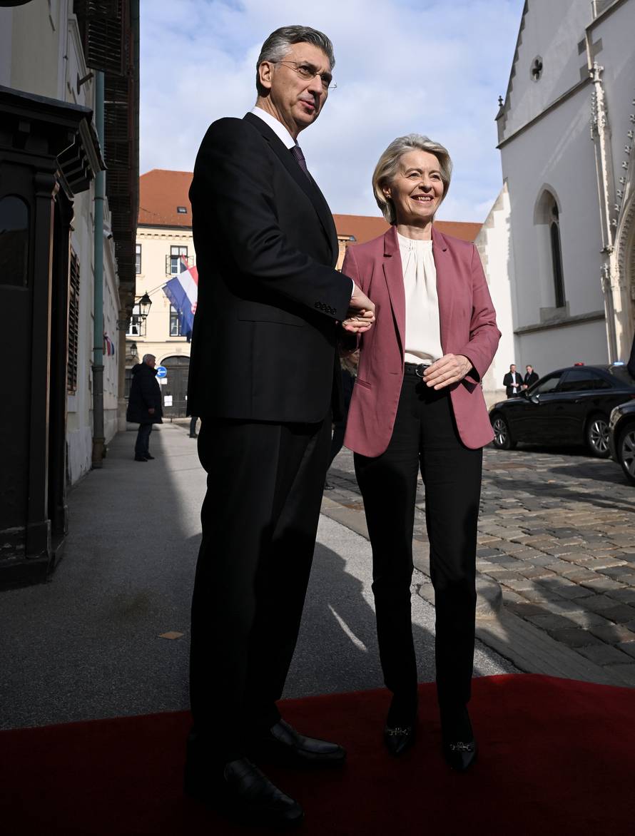 Zagreb: Sastanak predsjednika Vlade Andreja Plenkovica s predsjednicom Europske komisije Ursulom von der Leyen