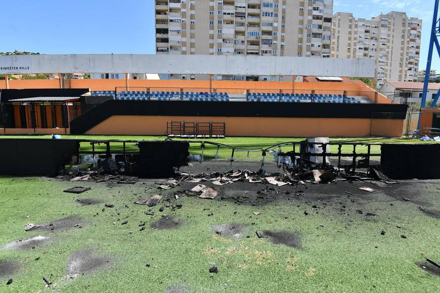 Šibenik: Stadion Šubi?evac dan poslije utakmice  HNK Šibenik - HNK Hajduk