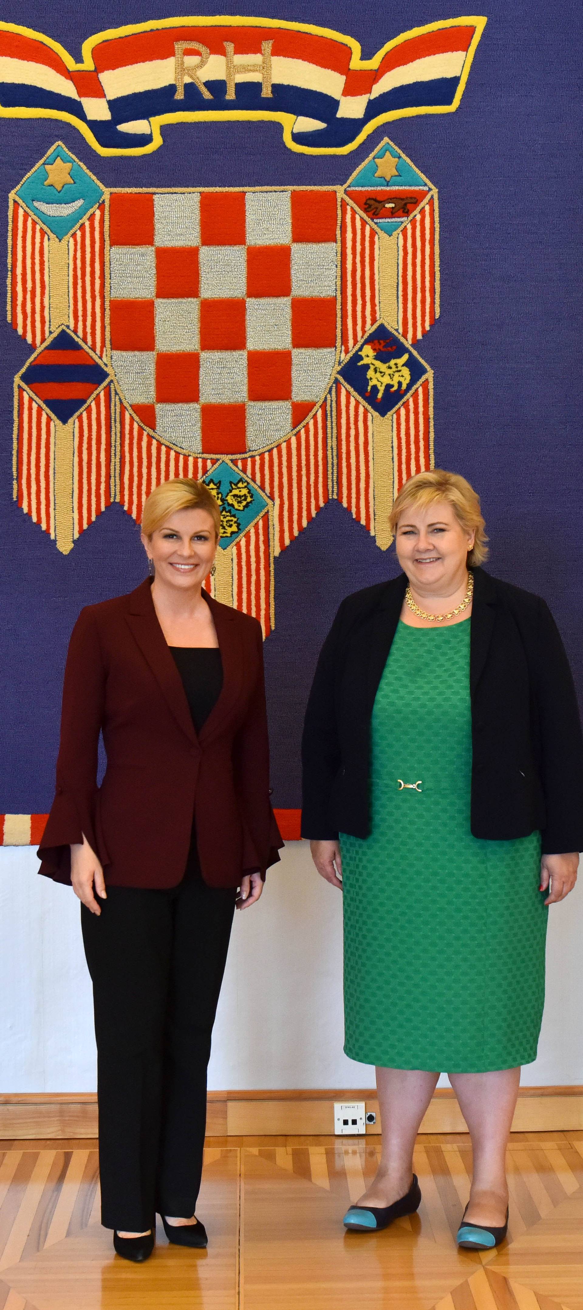 Grabar Kitarović ugostila je norvešku premijerku Solberg
