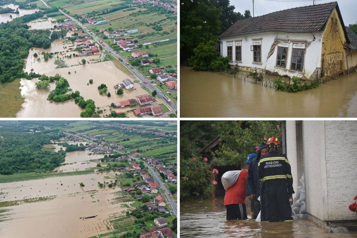 Potop na području Našica, sela i polja pod vodom: 'Starica je dva dana bila zarobljena u kući'
