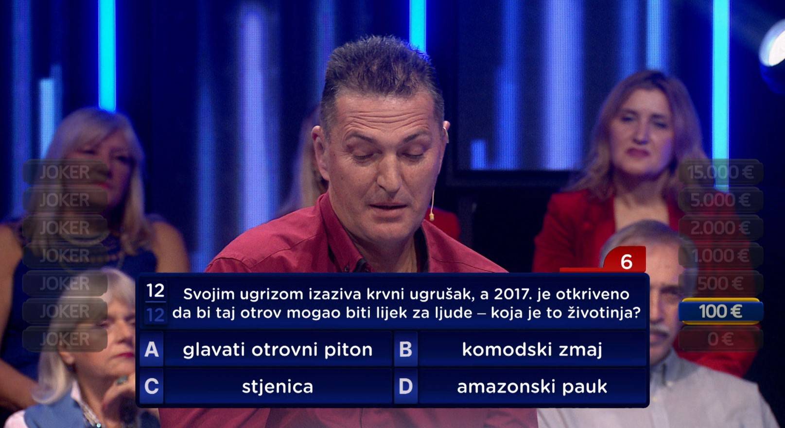 Profesionalni vojnik briljirao je u početku kviza 'Joker', a onda kući otišao praznih ruku