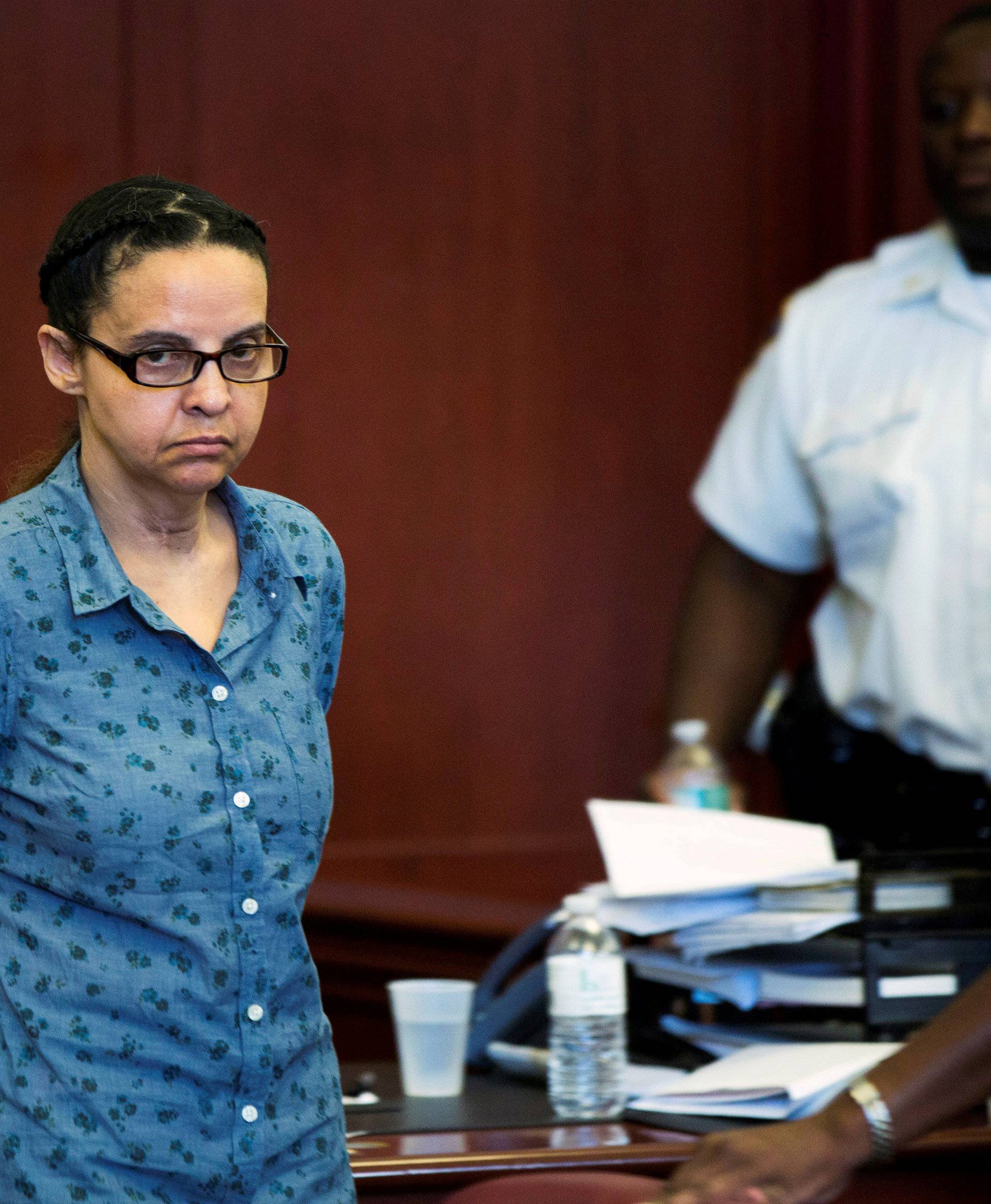 FILE PHOTO: Yoselyn Ortega nanny accused of killing Lucia and Leo Krim arrives for hearing at Manhattan Supreme Court in New York