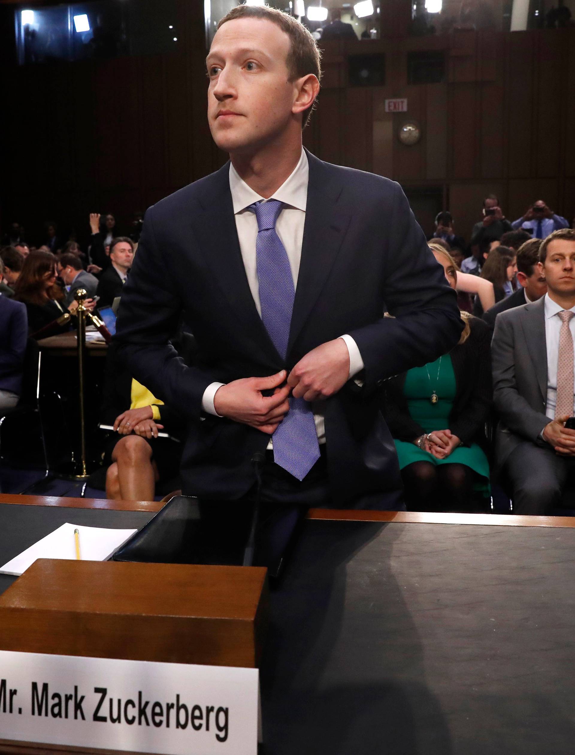 Facebook CEO Zuckerberg continues to testify before a U.S. Senate joint hearing on Capitol Hill in Washington