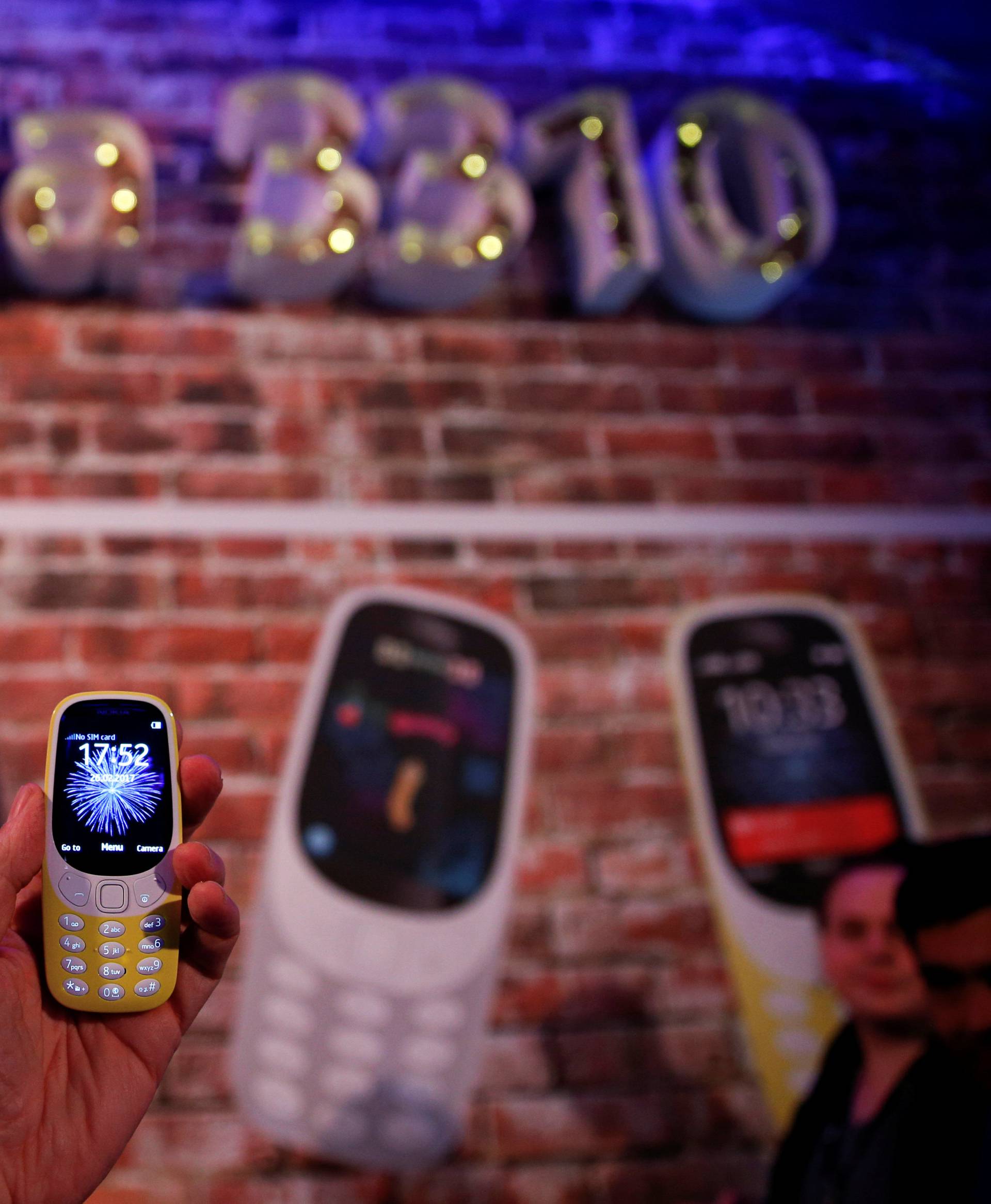 Nokia 3310 device is displayed after its presentation ceremony at Mobile World Congress in Barcelona