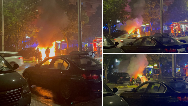 VIDEO Auto na Maksimiru ostao u plamenu: 'Osjetio se smrad i nakon toga se čula eksplozija'