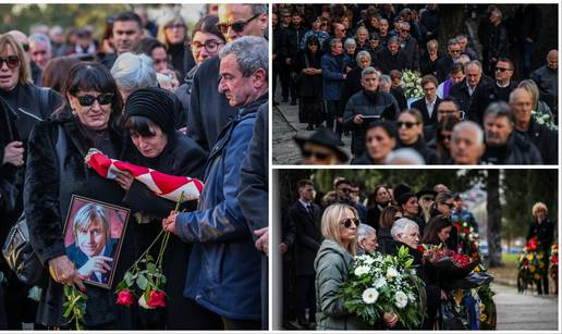 FOTO Posljednji ispraćaj Jurice Popovića: Neutješna supruga Matija je nosila njegovu sliku