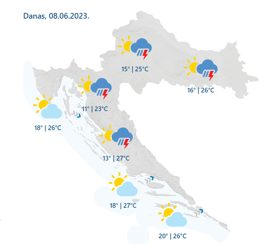 Spojili ste Tijelovo i vikend? Evo kakvo nas vrijeme čeka: Kiša i grmljavina, ali negdje i sunce