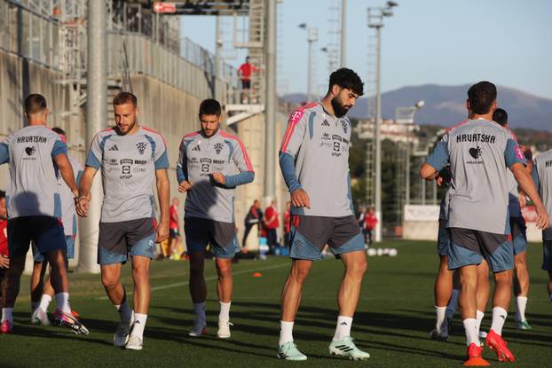 Rijeka: Trening Hrvatske nogometne reprezentacije na Rujevici.
