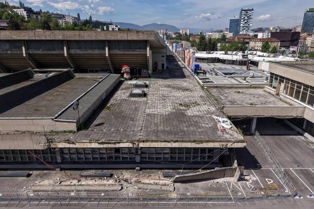 Sarajevo: Pogled iz zraka na dvoranu Skenderija