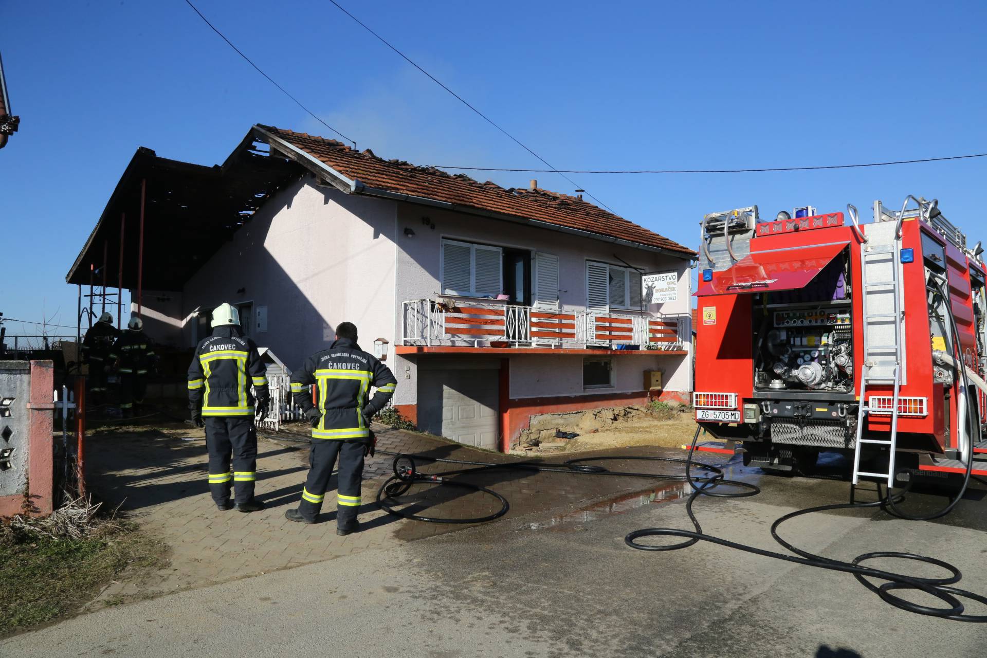 Izgorio krov kuće u Međimurju: Uzrok požara zasad nije poznat