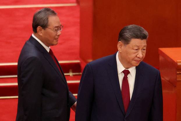 FILE PHOTO: Chinese Premier Li Qiang and Chinese President Xi Jinping