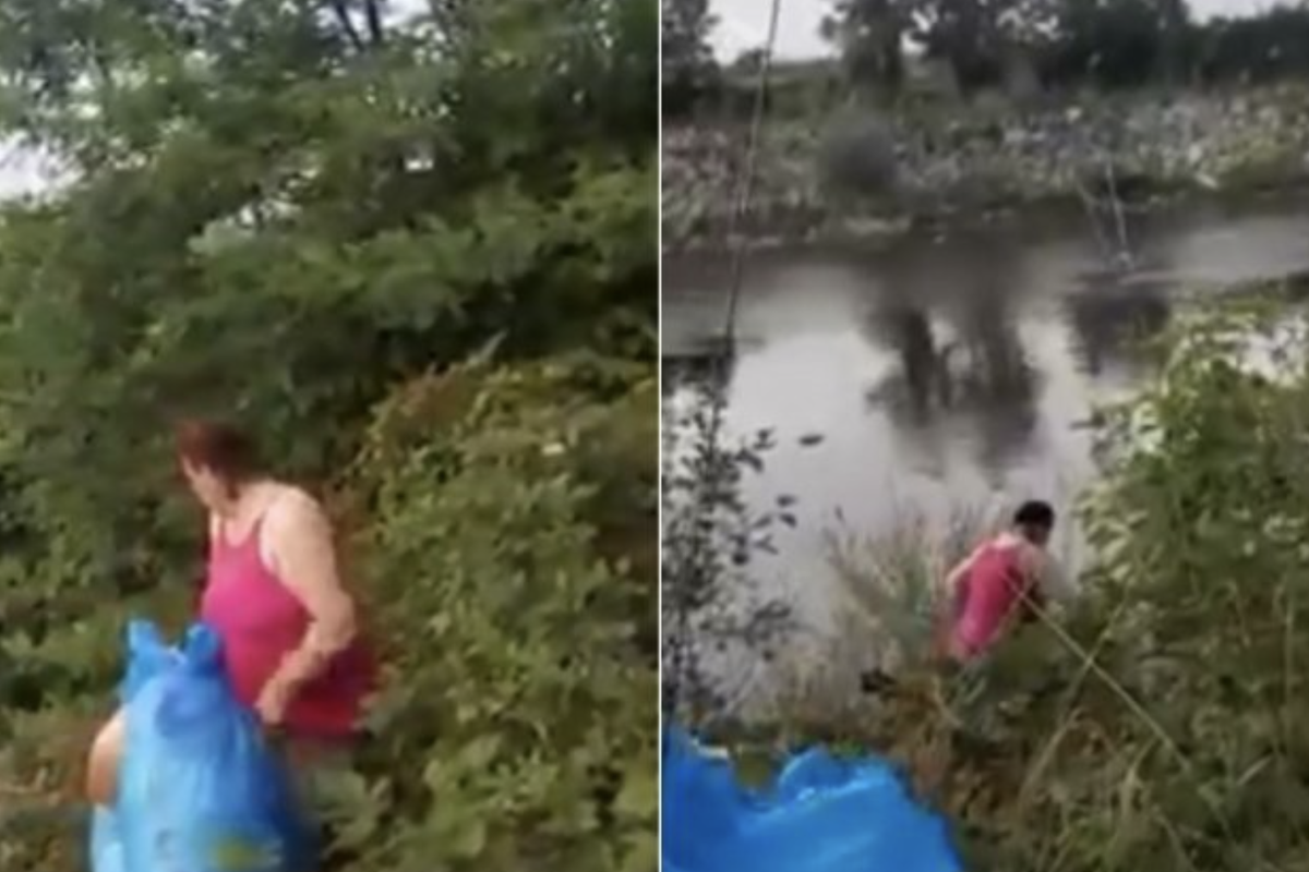 VIDEO: Bacili smeće u rijeku, mještanin ih natjerao da sve izvade: 'Nije ti ovo Germany'