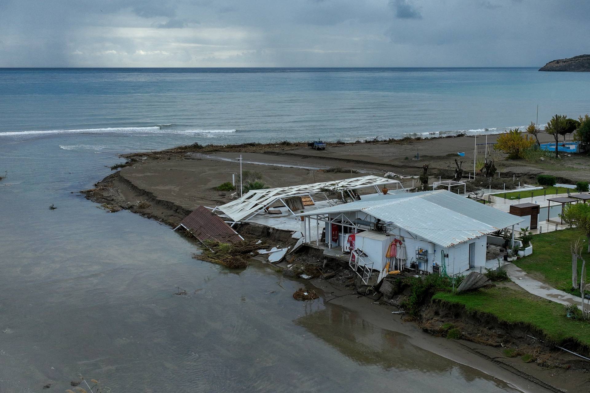 Storm Bora floods homes, streets in Greek island of Rhodes