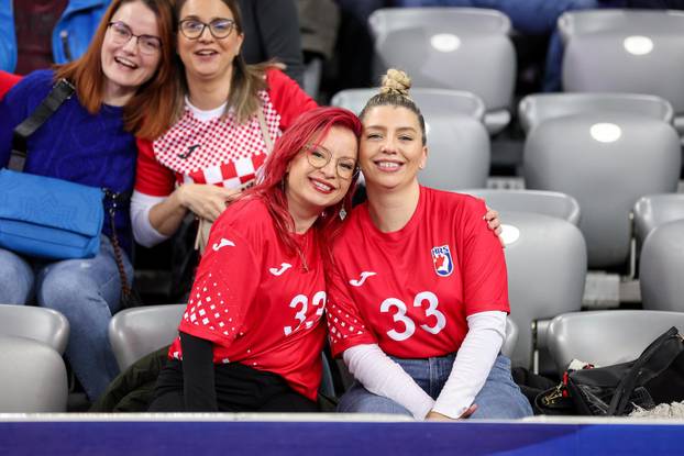 Zagreb: Navijači na rukometnoj utakmici Svjetskog prvenstva Hrvatska - Zelenortski Otoci 