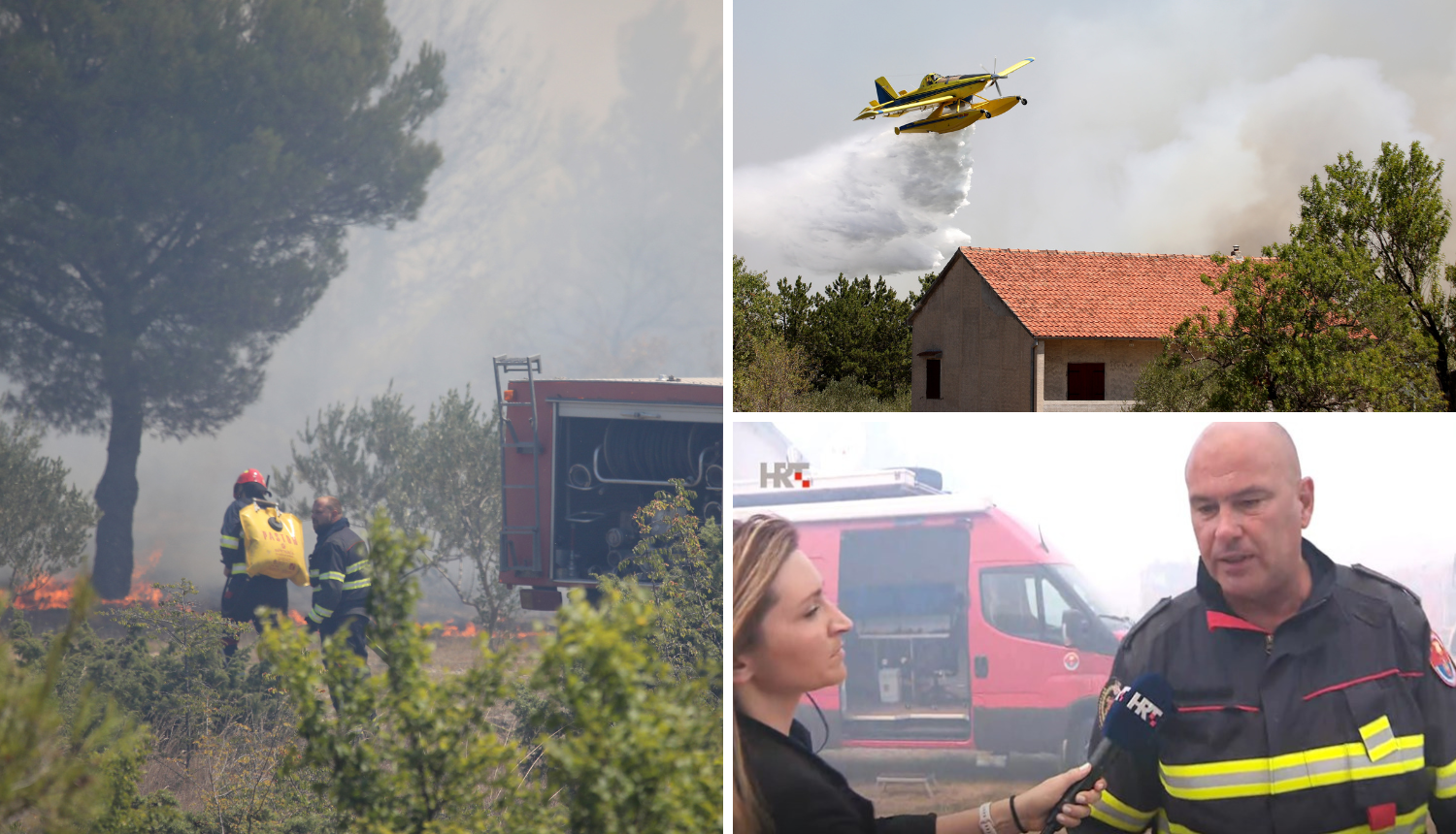 VIDEO Dalmacija u plamenu: Snage s kontinenta kreću prema obali, širi se požar kod Tučepa