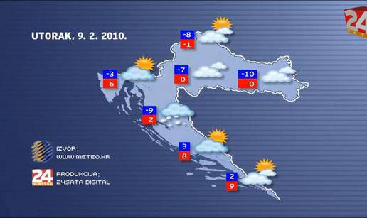 Vremenska prognoza za petak 12. i subotu 13. 3.