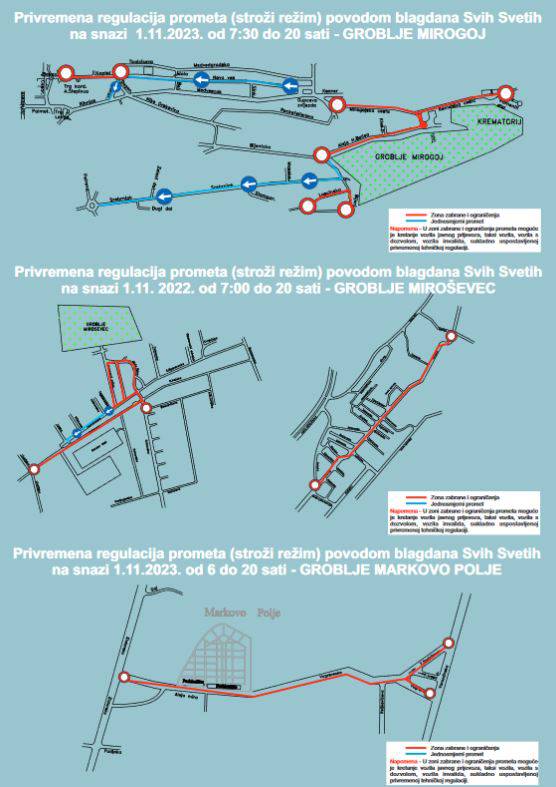 Za blagdan Svih Svetih poseban policijski nadzor uz groblja, u Zagrebu regulacija prometa