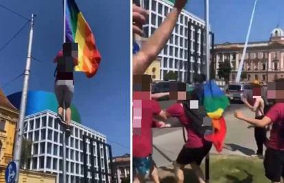 VIDEO Maturant skinuo LGBT zastavu u Zagrebu, ostali su navijali: 'Nije mi bilo ugodno'