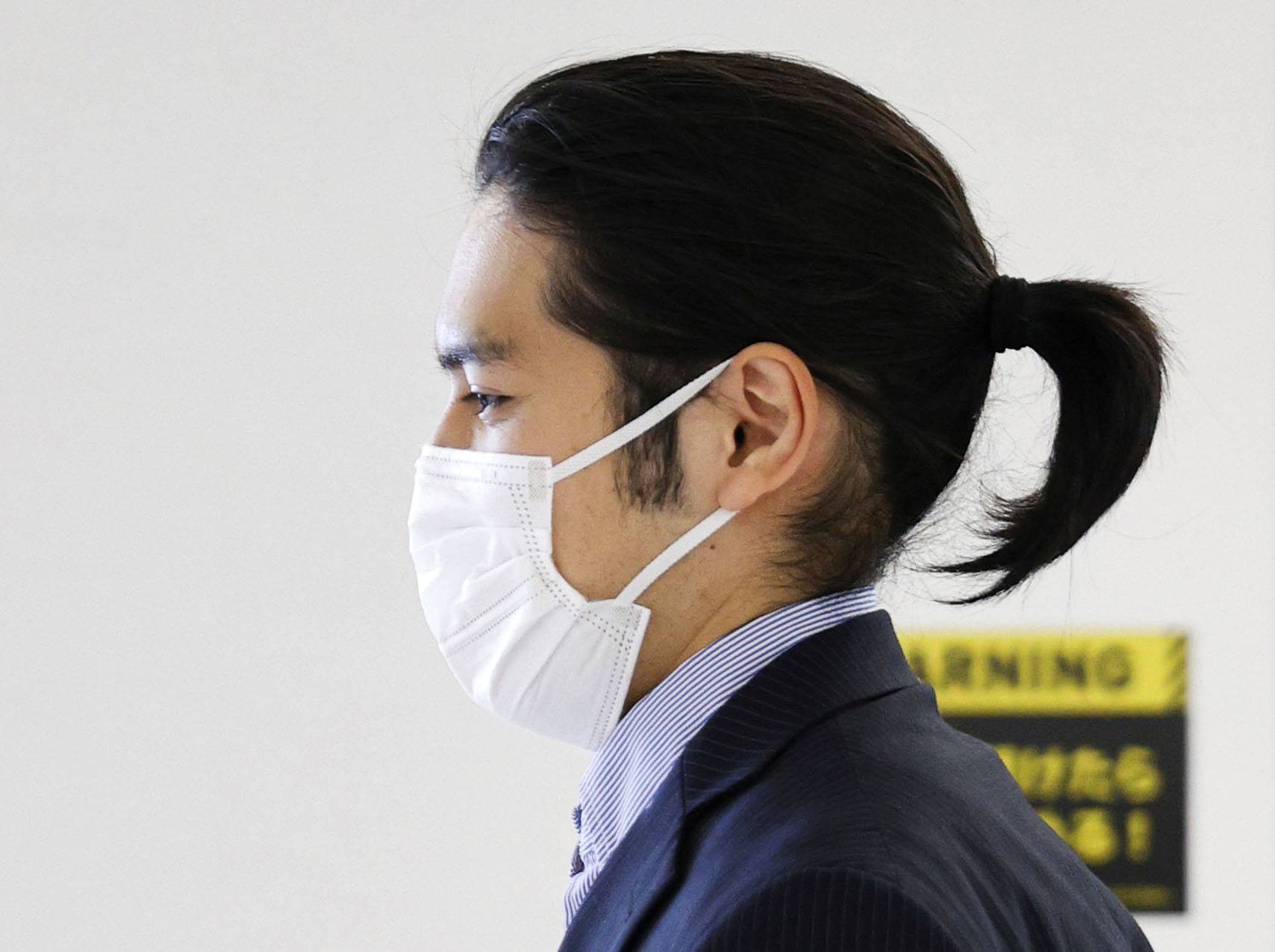 Kei Komuro, the boyfriend of Japanese Princess Mako, arrives at Narita airport in Narita