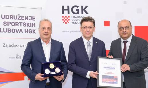 Hrvatska gospodarska komora dobila posebno priznanje od HRS-a za doprinos sportu...