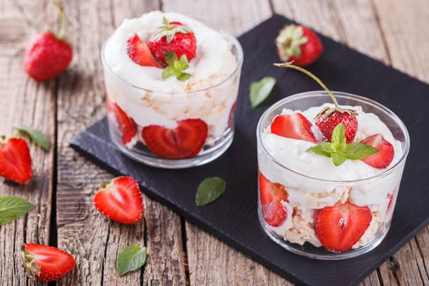 Eton Mess - Strawberries with whipped cream