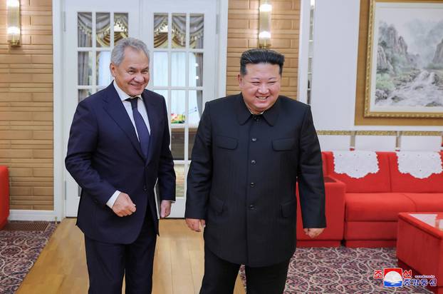 North Korean leader Kim Jong-un, meets with a delegation led by Sergei Shoigu, Secretary of the Security Council of Russia 