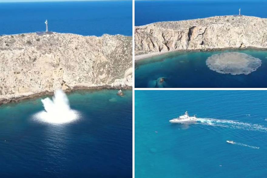 U moru uz otok Palagruža uništena bomba iz Drugog svjetskog rata