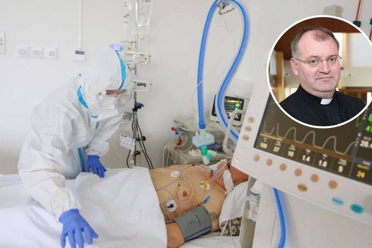 Svećenik posjetio Covid odjel karlovačke bolnice: 'Bili su na kisiku, a plakali su od sreće'