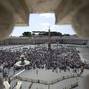 ITALY - POPE FRANCIS DELIVERS HIS BLESSING AS HE RECITES THE ANGELUS PREYER FROM THE WINDOW OF HIS STUDIO OVERLOOKING ST PETER'S SQUARE AT THE VATICAN - 2023/5/28