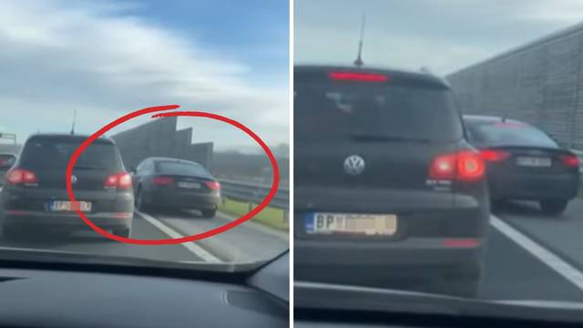 VIDEO Na A3 zaobilazi kolonu po zaustavnoj, drugi ga blokira. Ali taj je u još većem prekršaju!