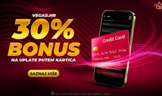 Iskoristi 30% bonusa na uplatu putem kartice - samo na Vegas.hr!