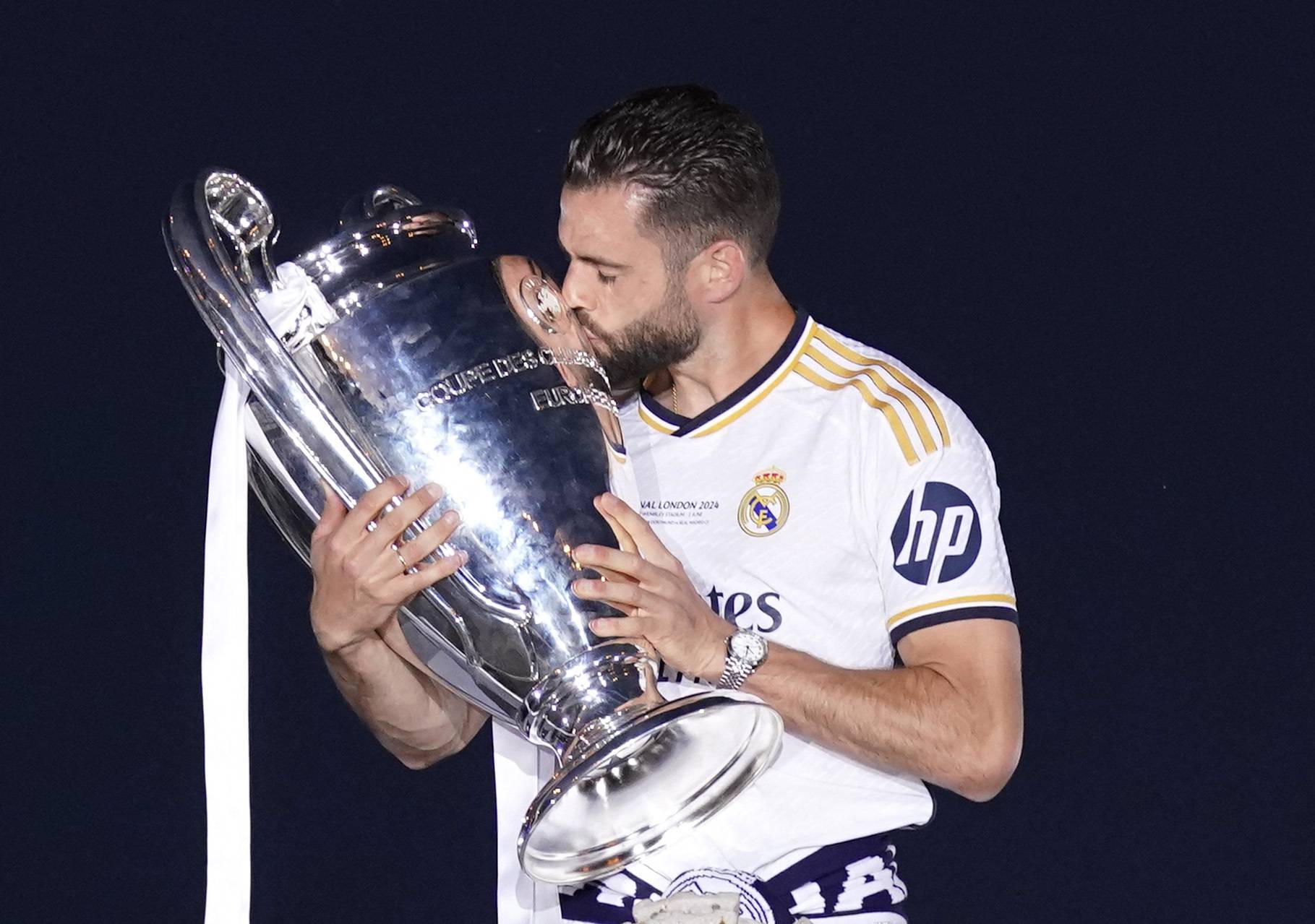 Real Madrid celebrate winning the Champions League