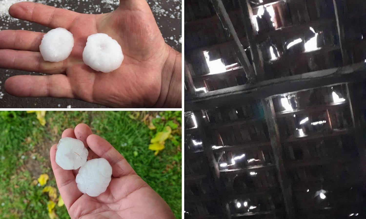 VIDEO: Tuča nakon Varaždina poharala Podravinu, oblaci se sele prema istoku zemlje