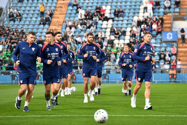 Varaždin: Trening hrvatske nogometne reprezentacije