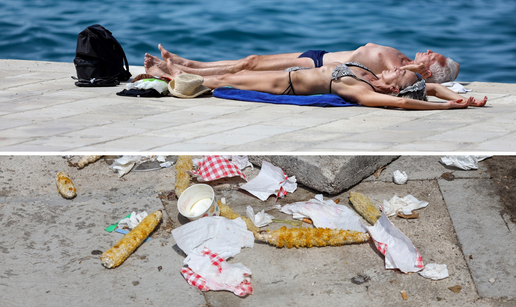 FOTO Đir po Zadru: Na ulicama smeće, turisti se sunčaju na rivi