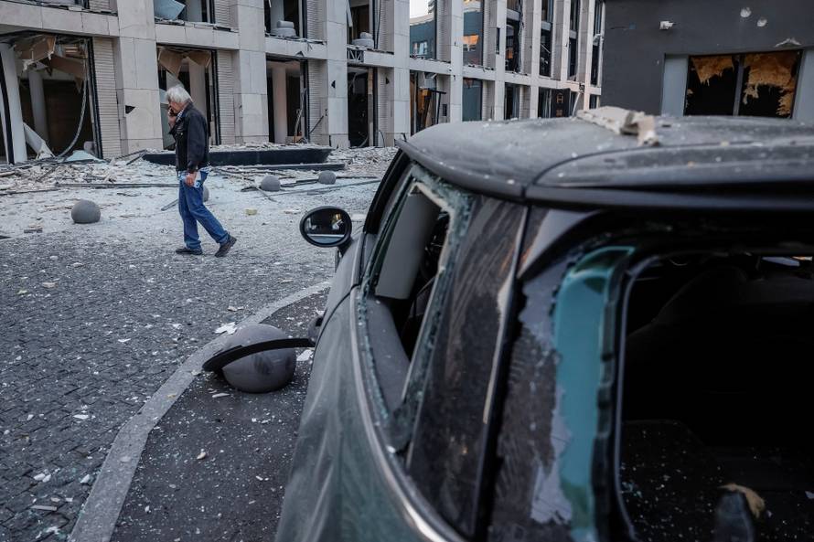 Aftermath of a Russian missile and drone attack in Kyiv