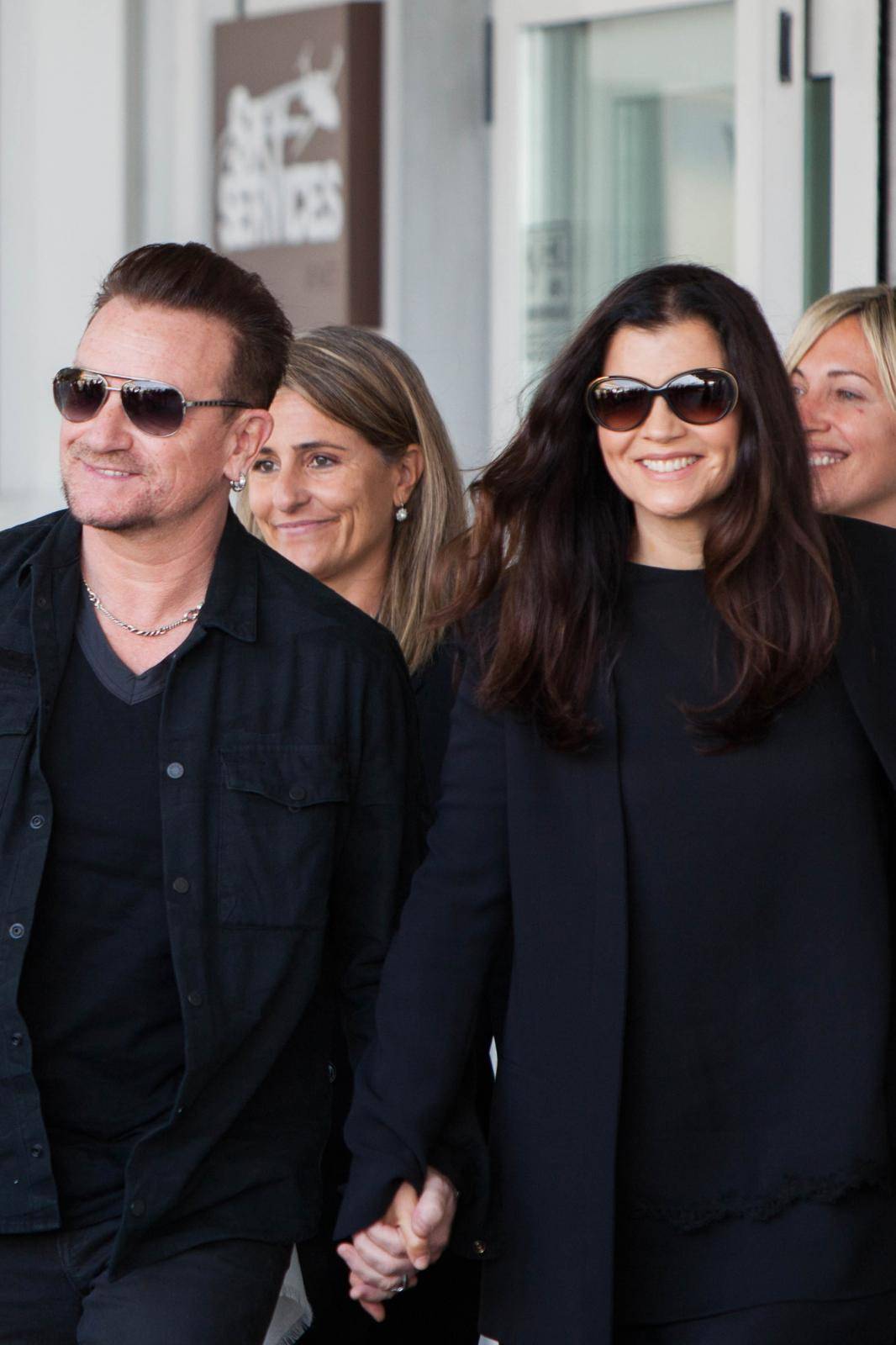 Venice, Wedding of George Clooney and Amal Alamuddin, arrival of Bono Vox