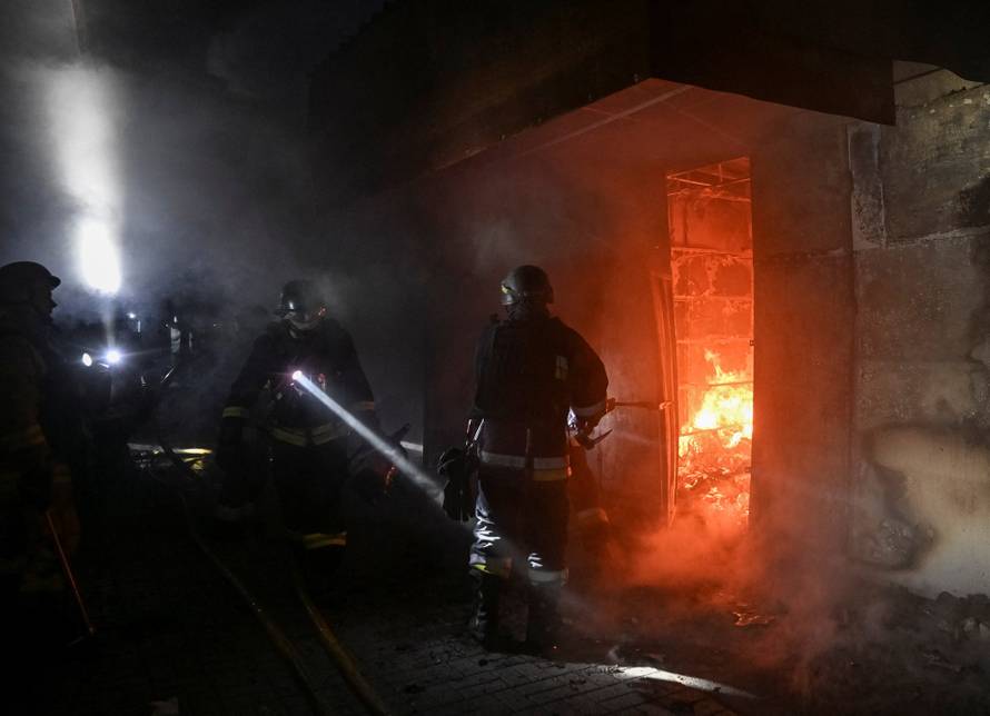 Aftermath of a Russian drone attack in Zaporizhzhia