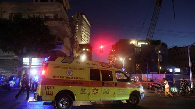 Aftermath of a suspected shooting attack in Tel Aviv