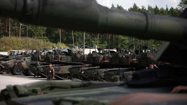 Preparations before National Army Day Parade at Wesola military base, in Warsaw