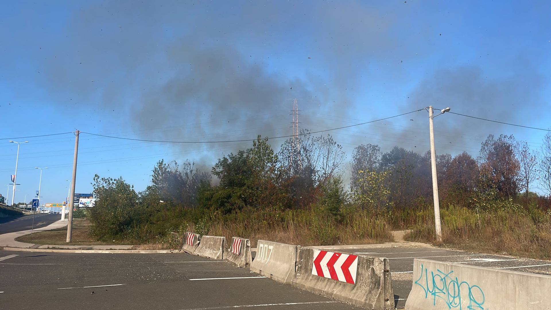 Gorjelo kod Arene u Zagrebu