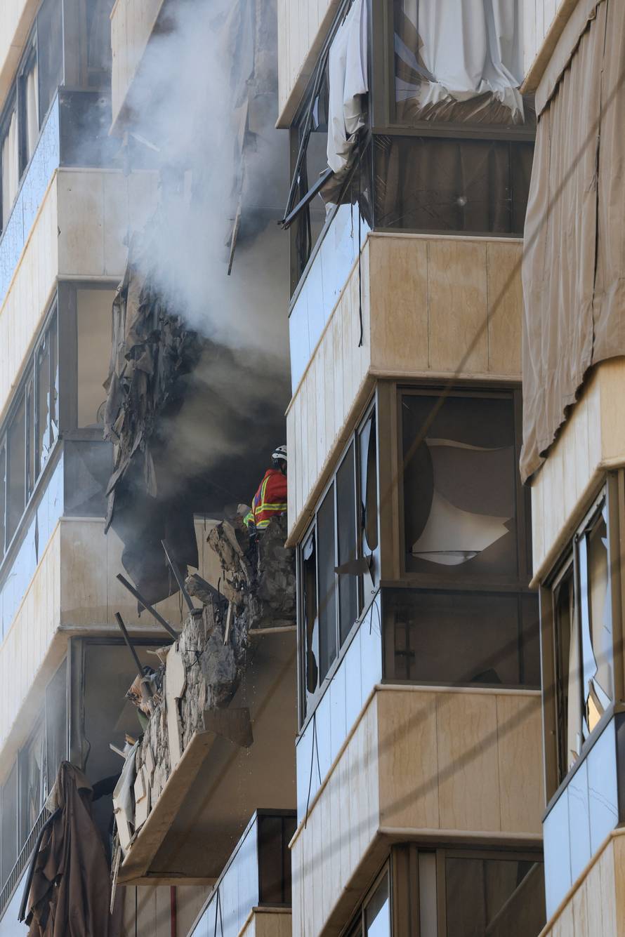 Aftermath of an Israeli strike, in Beirut